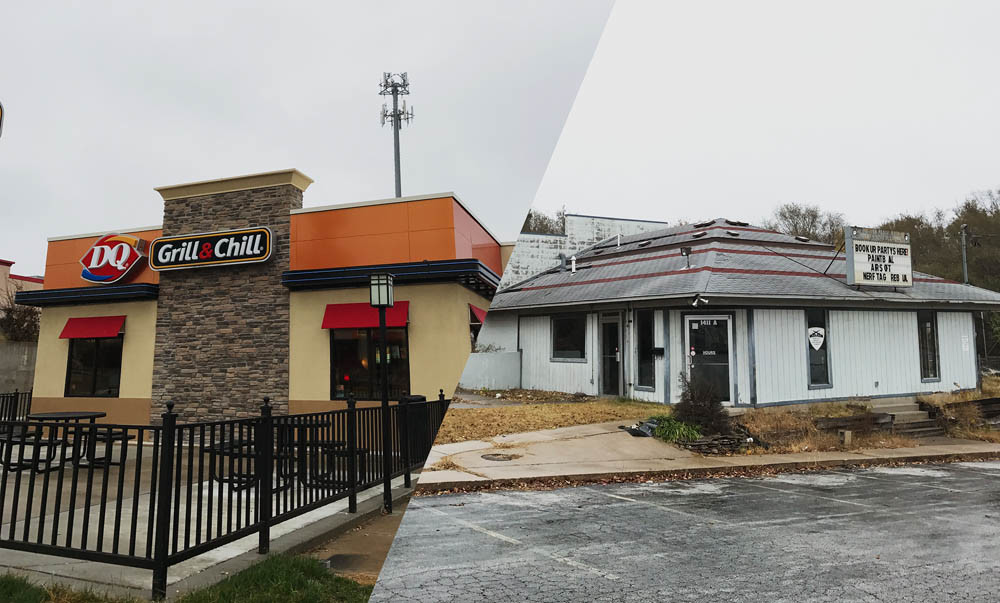 Address: 1411 W. Kearney
Owner: Sadhikrupa Inc.
Tenants: DQ Grill & Chill (and former Paint Games Plus)
Acreage: 3.93
Taxable Appraised Value: $880,700