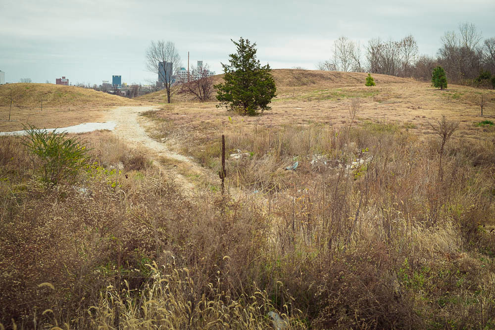 PARK ASPIRATIONS: Officials want to turn this area west of downtown into urban park space.