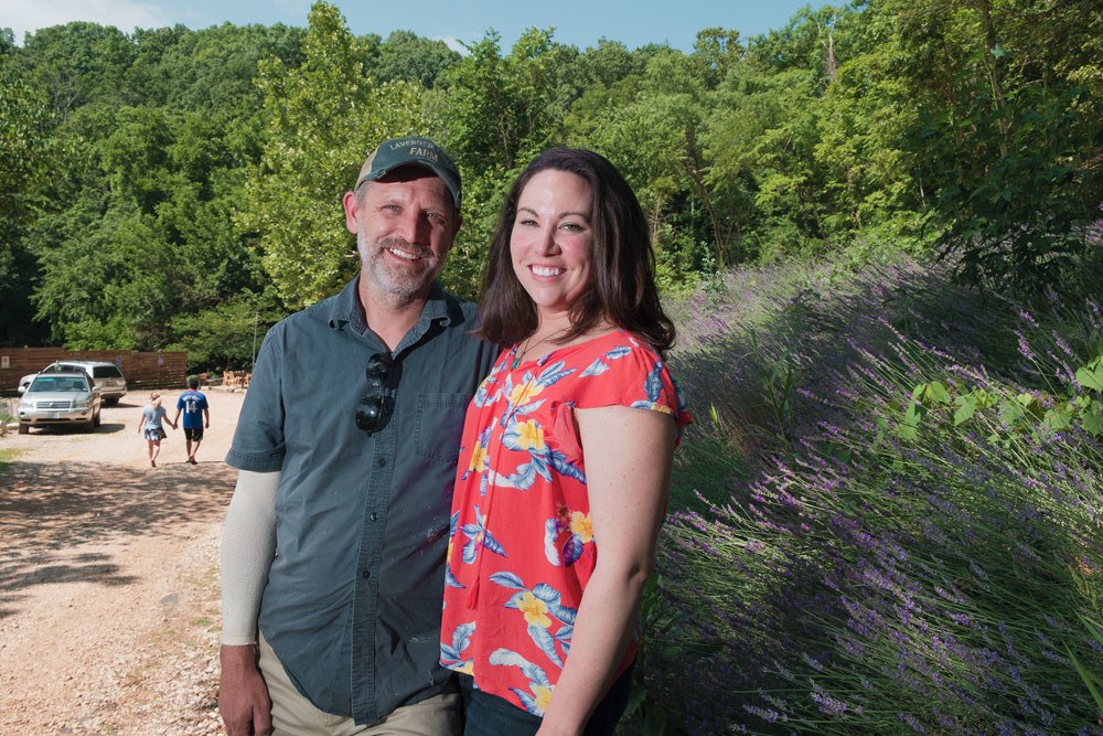 PUTTING DOWN ROOTS: Thor and Catherine Bersted care for 4,200 lavender plants in the James River Valley. Their goal is to bring the tally up to 10,000 plants.