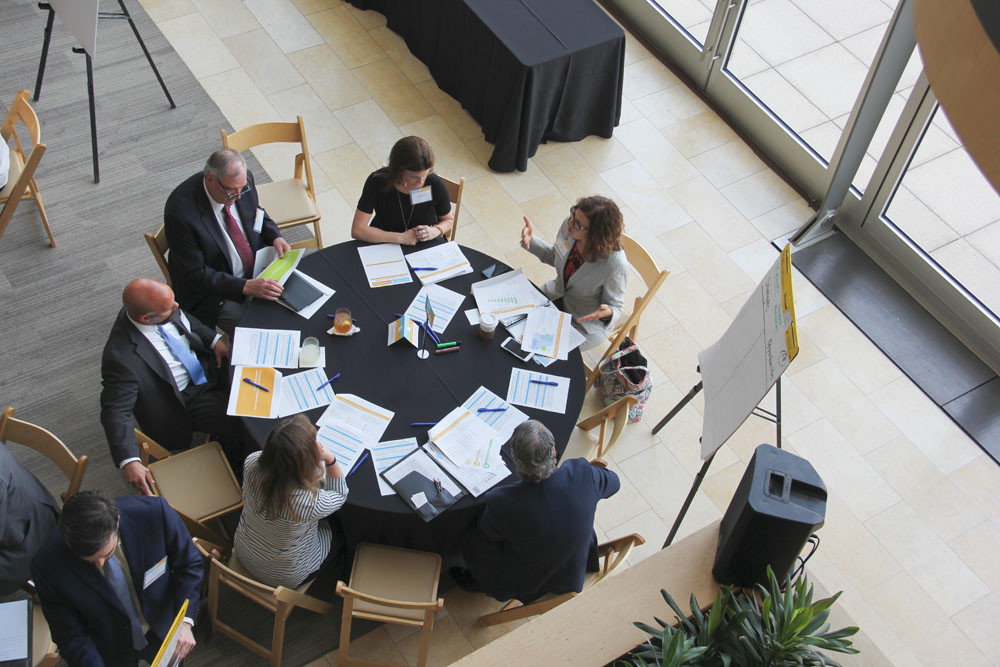 Attendees discuss ideas for Missouri’s economic and workforce strategy during breakout sessions at the June 27 Talent for Tomorrow and Best in the Midwest statewide summit.