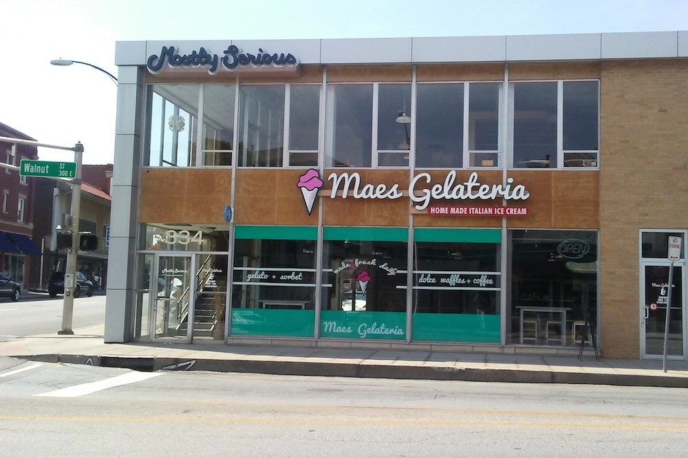 Maes Gelateria, which at 334 E. Walnut St., above, opened its first location in 2016, soon will have a new shop on Republic Road.