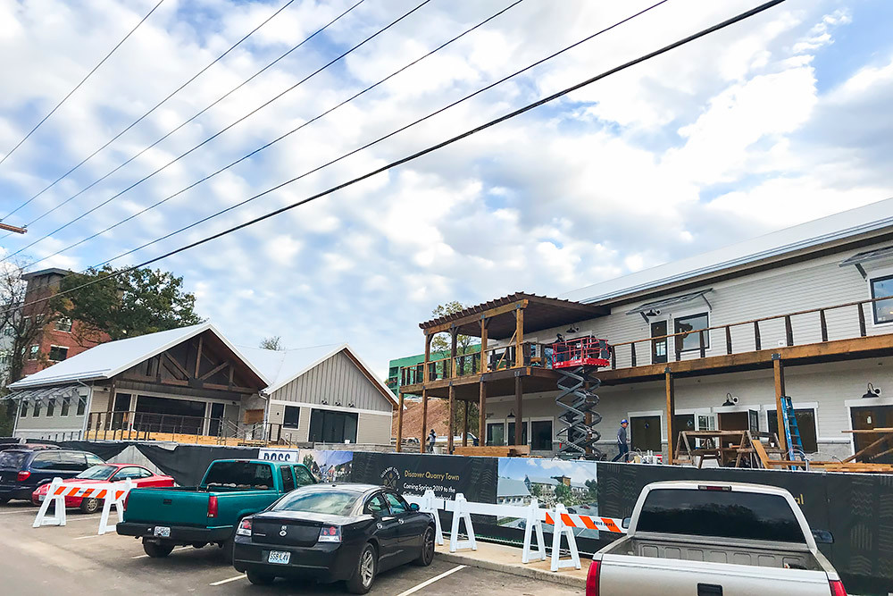 Commercial space is expected to be complete by month’s end for Green Circle Projects LLC’s Quarry Town in Galloway Village.