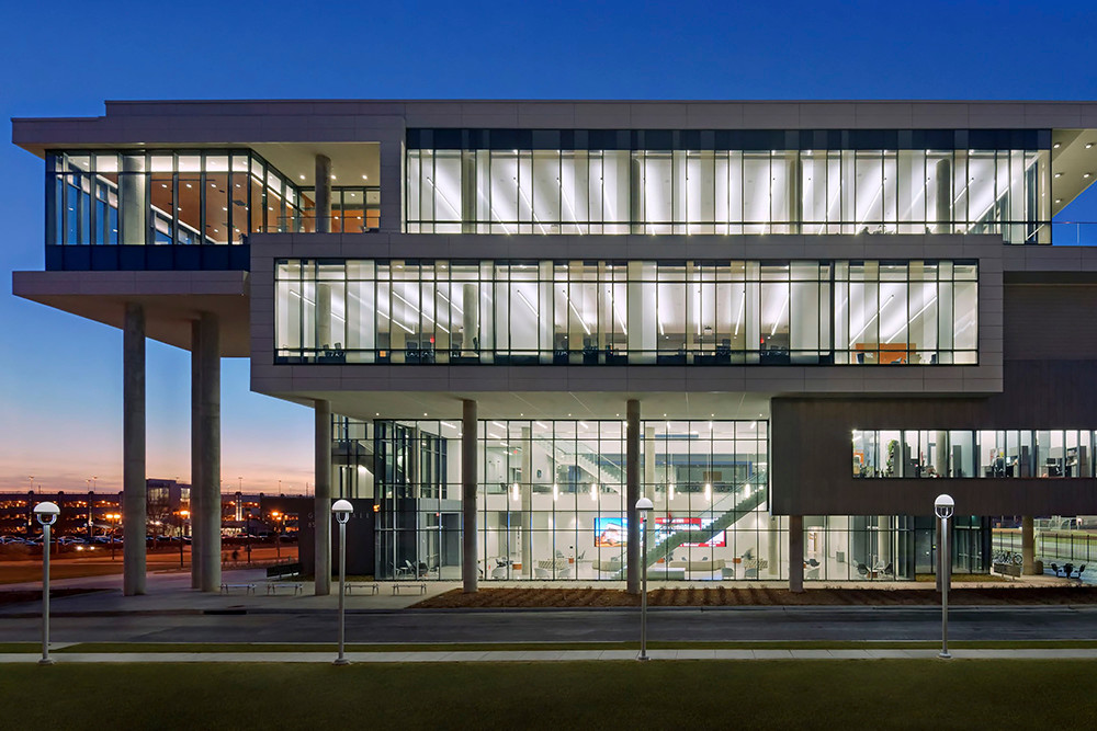 Glass Hall is recognized for the design work by Minneapolis firm Perkins & Will and Springfield firm Dake Wells Architecture.