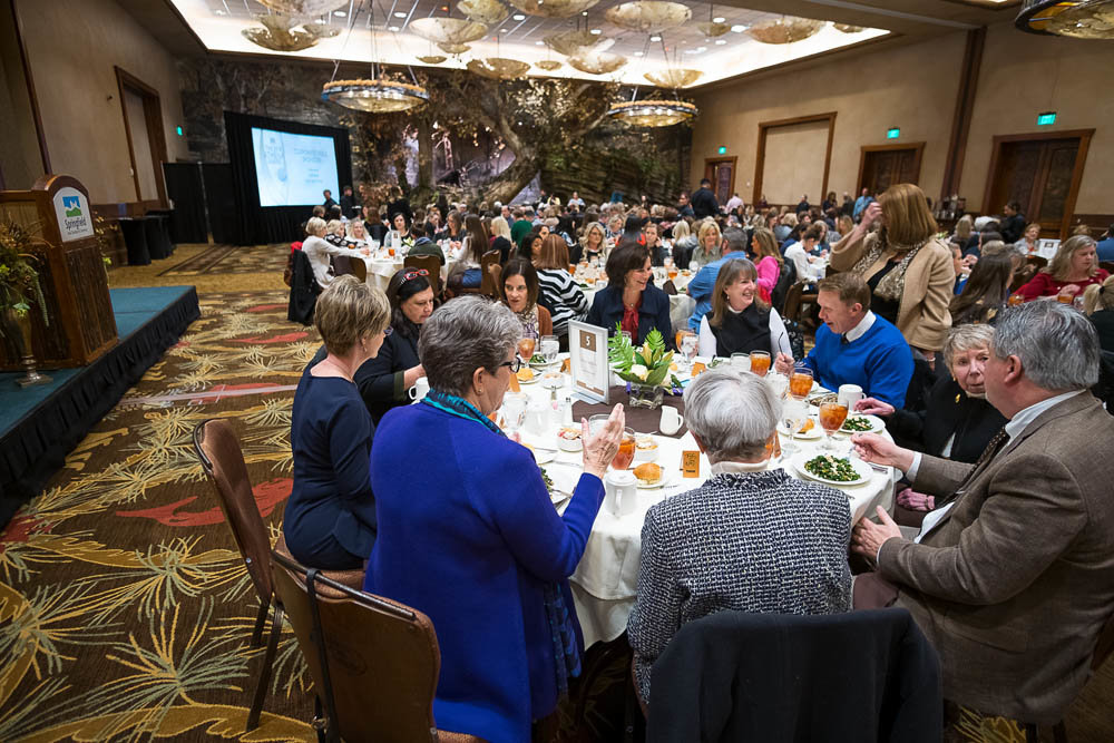 All About Athena
Over 400 people attend the Springfield Area Chamber of Commerce’s March 6 Athena Award luncheon honoring community volunteer Morey Mechlin.