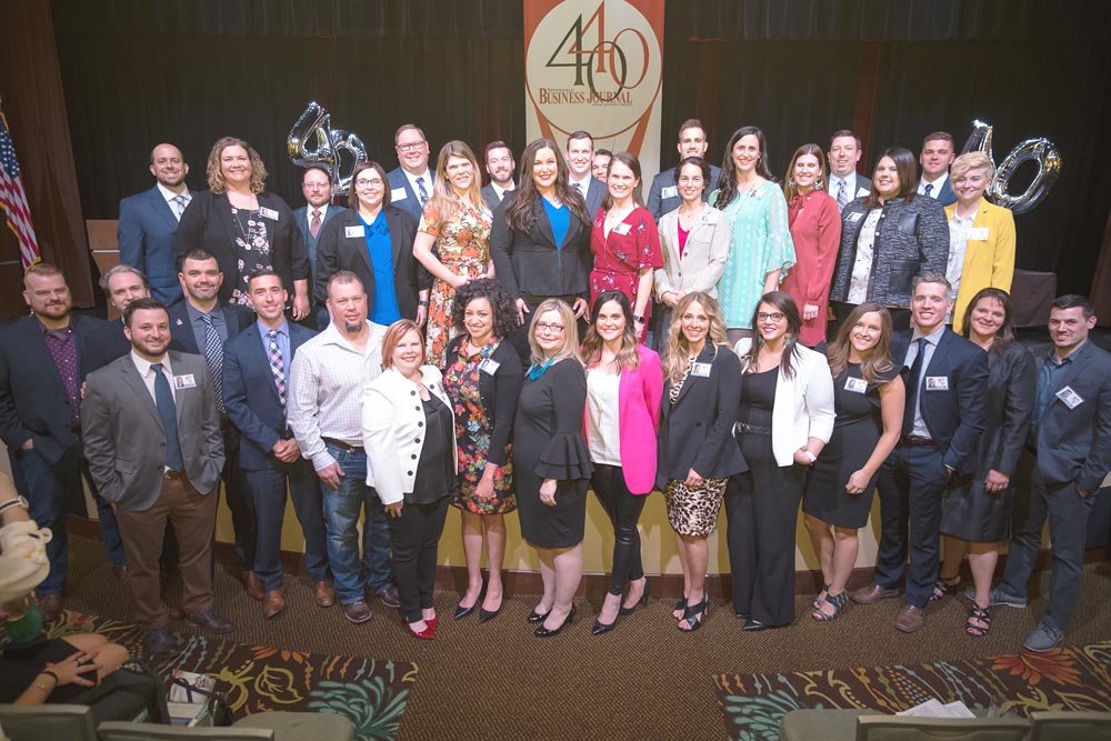 Rising Stars
Around 520 people attend Springfield Business Journal’s 2019 40 Under 40 event on March 21. The record crowd – including previous honorees for the event dating back to 1999 – celebrated the accomplishments of 40 young professionals at Oasis Hotel and Convention Center.