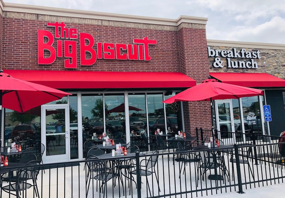 The first of two planned restaurants for The Big Biscuit is open at 2920 S. Glenstone Ave.
