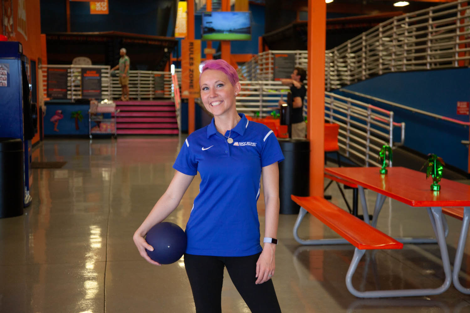 JUMPING SALES: Ashley Frazier-Osburn of Sky Zone Springfield says the trampoline park’s sales are up 12% this year.