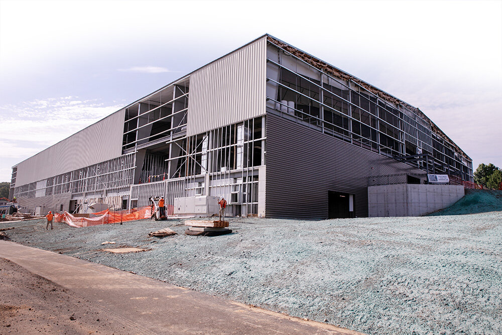 ALMOST SHOWTIME: The Wilson Logistics Arena stands 70% complete on the Ozark Empire Fairgrounds