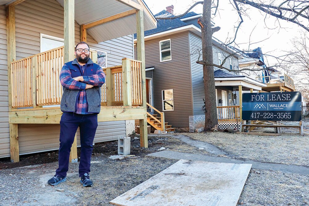 READY TO RENT: Developer Royce Reding shows the renovations he's completed on two Grant Avenue triplexes.